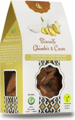 Biscuiți vegani ghimbir & cocos – 150 g - Ambrozia image