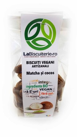 Biscuiti vegani fara zahar cu ceai verde si cocos- 140g image