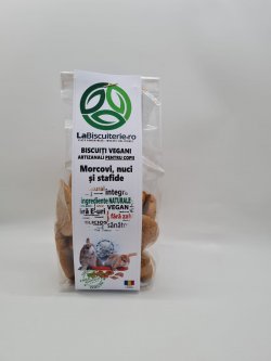 Biscuiti vegani fara zahar pentru copii cu morcovi, nuci si stafide image
