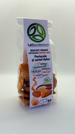 Biscuiti vegani pentru copii cu portocale si cartof dulce - 140g image