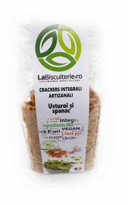 Crackers integrali cu usturoi si spanac image