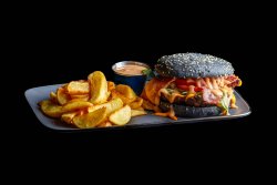 Black blooms burger image