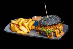 Crazy cheesy burger image