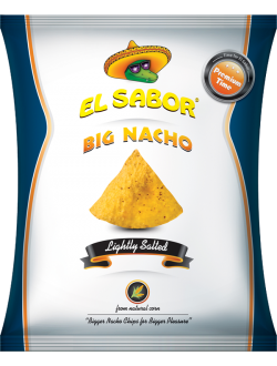 Nacho chips lightly