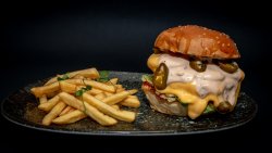 The crazy good cheese burger image