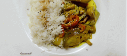 Curry de legume cu dovleac, năut şi orez basmati image