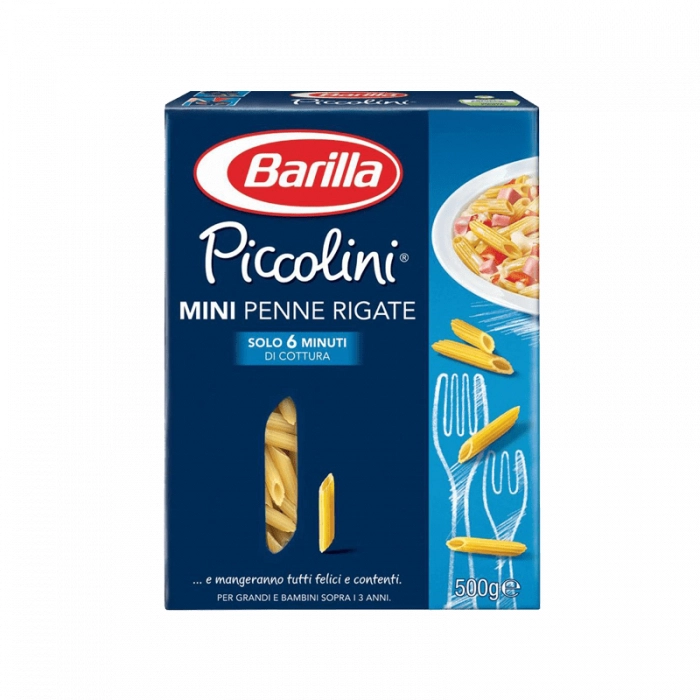 Paste Barilla Piccolini mini penne rigate