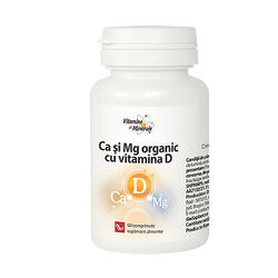 Calciu si Magneziu cu Vitamina D, 60 comprimate