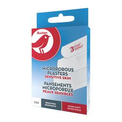 Plasturi micro-porosi Auchan, 24 bucati