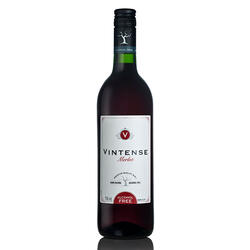 Vin rosu sec Vintense, Merlot, fara alcool 0.75 l