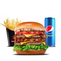 Meniu American Double Cheeseburger (ceapa caramelizata) image