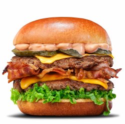 Caramelized Double Bacon Burger image