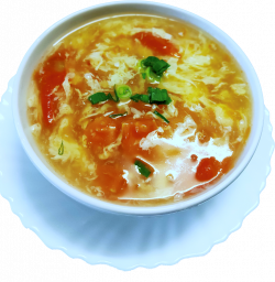 Supă de roșii cu ou image