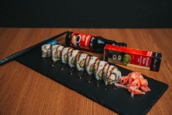 Sushi Uramaki Salmon Teriyaki Roll image