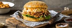 NEW! Pulled Chicken Burger + Crispy Fries image