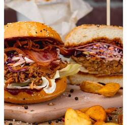 New! Pulled Pork Burger + Crispy Fries image